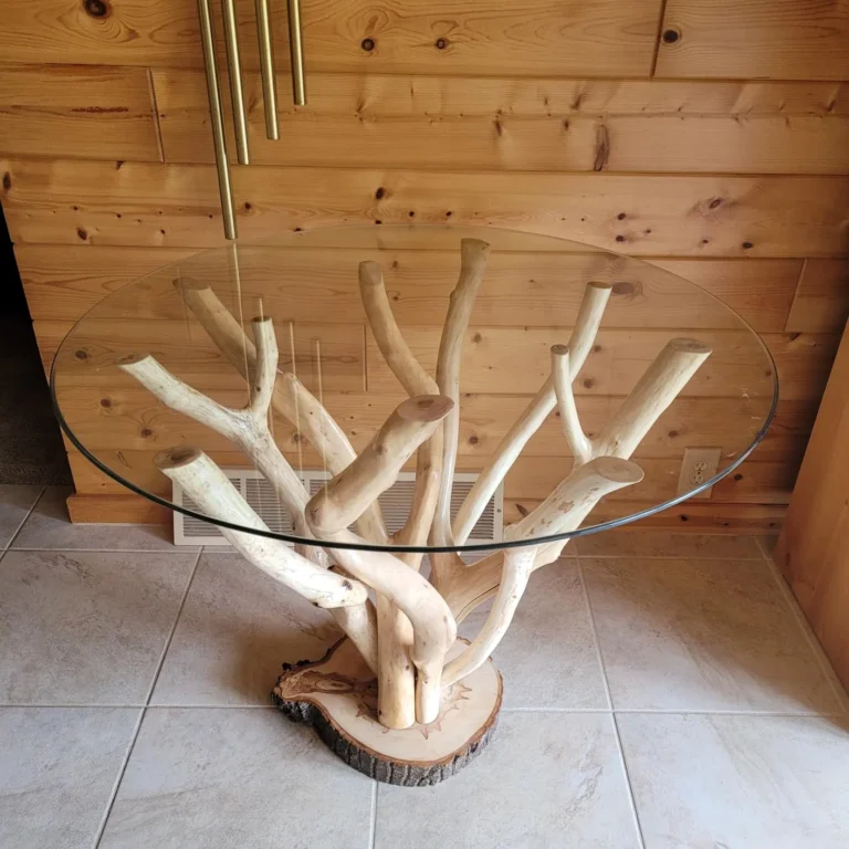 Circular glass table top