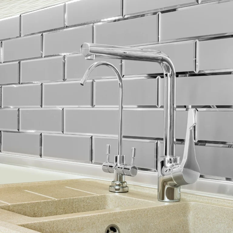 Glass mirror matte peel & stick backsplash tiles 3