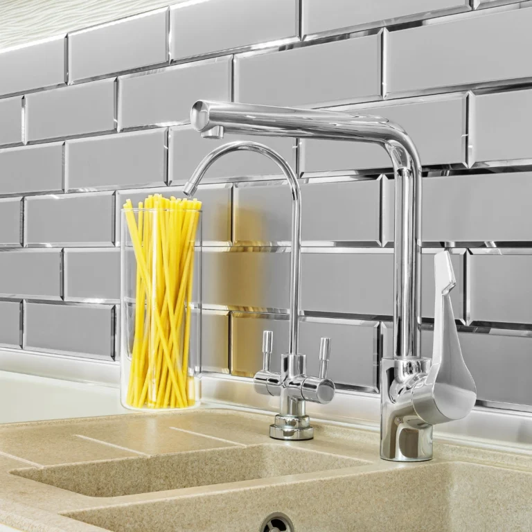 Glass mirror matte peel & stick backsplash tiles 7