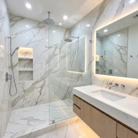 Fixed shower glass panels