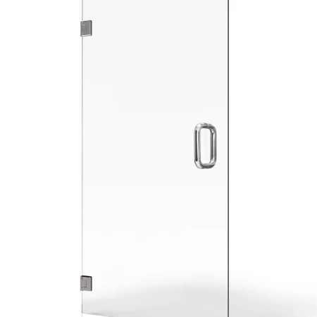 Single hinged shower glass doors